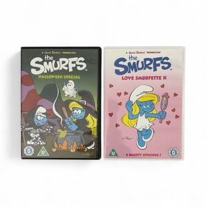 SMURFS DVD LOT SMURF HALLOWEEN AND LOVE SMURFETTE X REGION 2